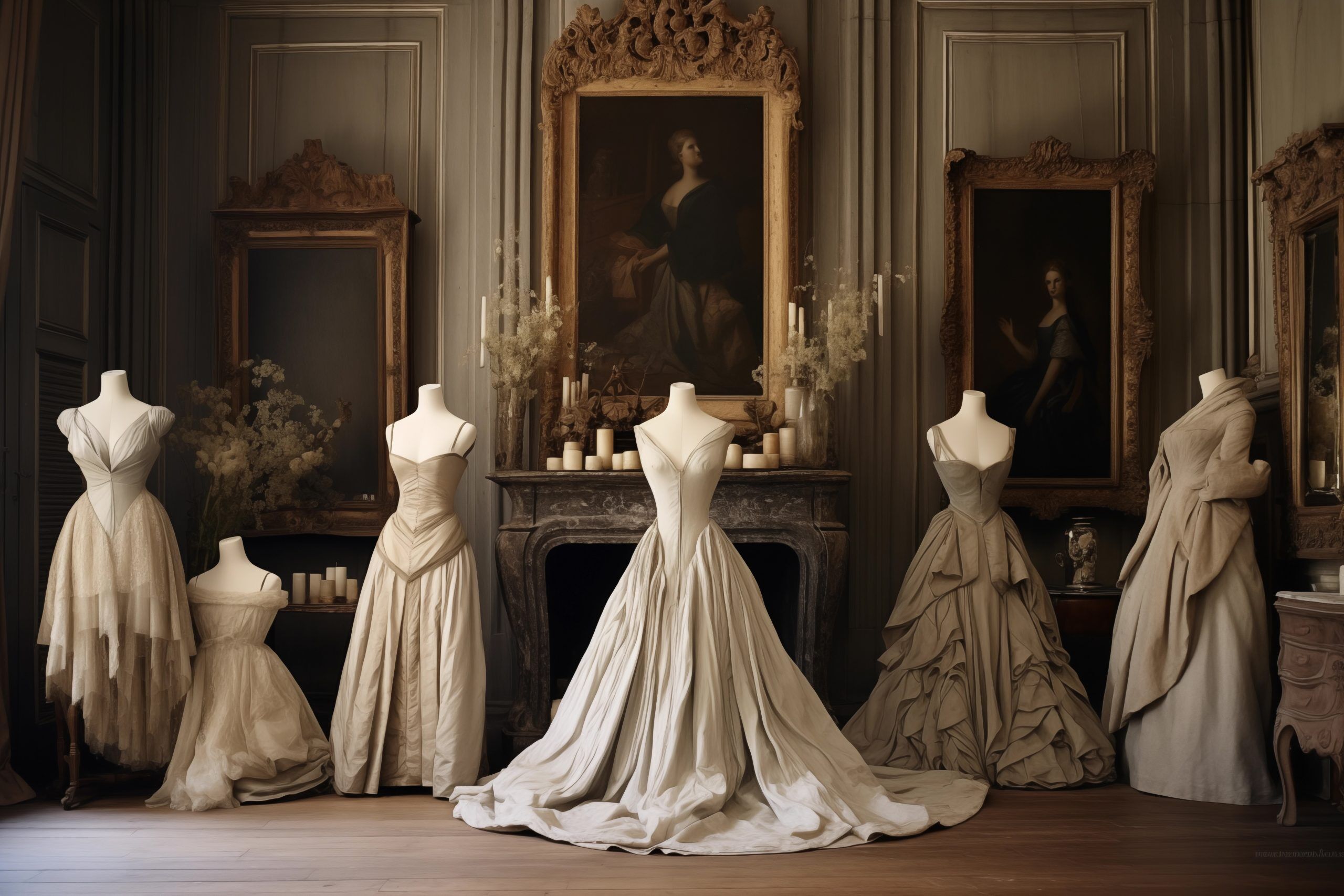 Couture wedding dresses and vintage gowns